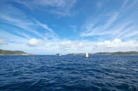 islands,blue skies,sabani boats