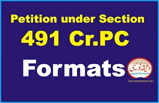 Formats of Petition under Section 491 Cr.PC