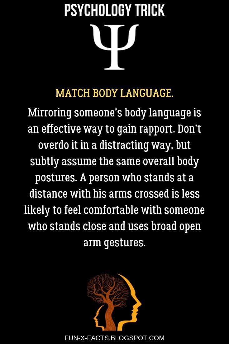 Match body language - Best Psychology Tricks