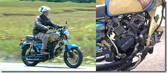 Modification Honda GL 100 machines, use 3 cylinders 456.9 cc