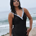 Keerthi Chawla in Black Swimsuit