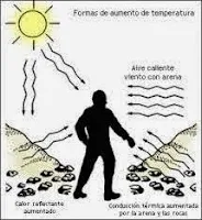 "Peligros ambientales: el sol, el calor y el frío"