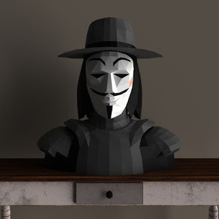 Busto de anonimous papercraft google drive