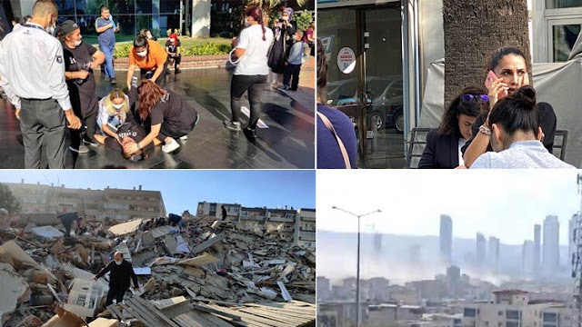                                 زلزال قوي يضرب مدينة  ازمير التركية