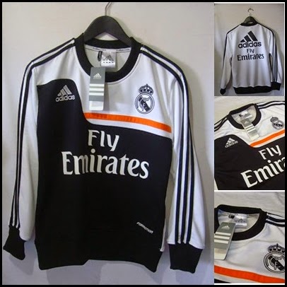 New Sweater Training Grade Ori Adidas 2014 - 2015 Real Madrid Black White