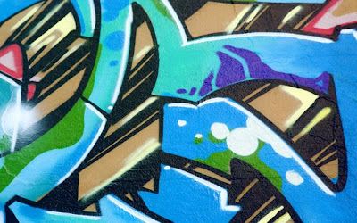 blue graffiti, graffiti art