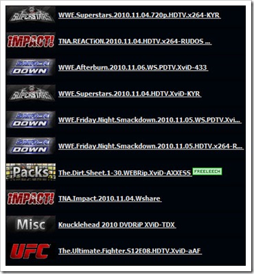 Wrestling Axxess index