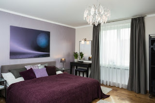 wandgestaltung schlafzimmer brombeere