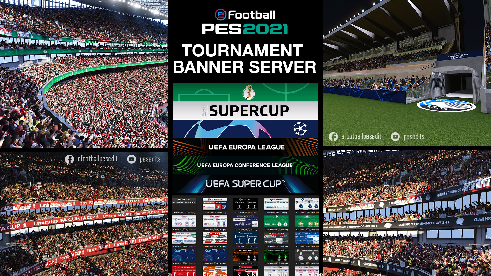 PES 2021 Tournament Banner Server V.1.0 (Big TV Textures included)