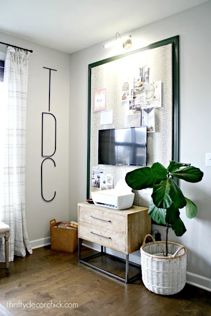 big DIY upholstered bulletin board