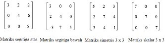 Materi Pengertian dan Jenis-jenis Matriks Matematika Lengkap