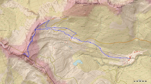 Mapa Pico Tres Mares Esqui de Travesia