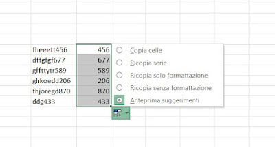 Estrazione dati Excel