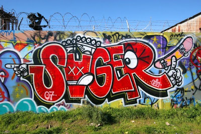 graffiti alphabets light red, graffiti art