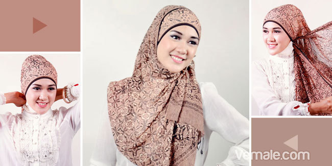 Cara Memakai Jilbab Pashmina Simple Segi Empat Paris Modern