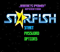 James Pond 3 Operation Starfish title screen snes