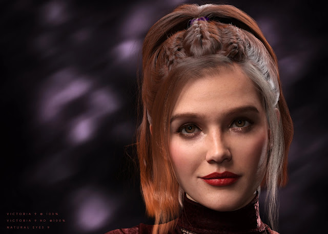 dForce Nordic Knots Hair for Genesis 9