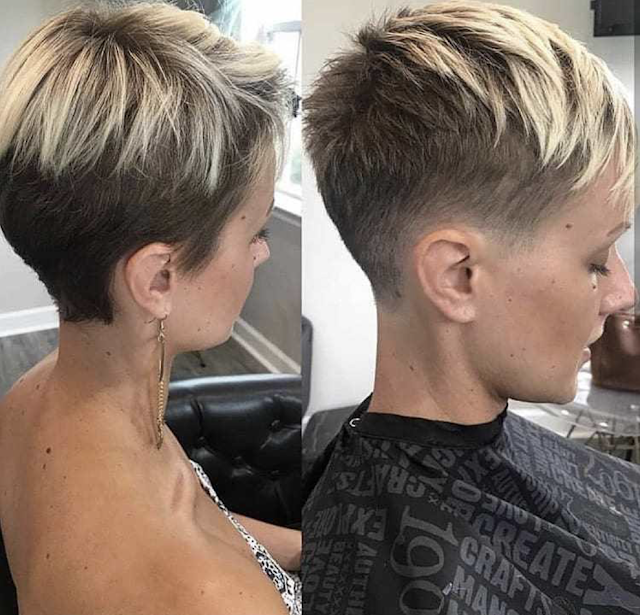 short pixie hairstyles for older women