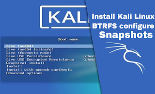 install kali linux BTRFS and Snapshots