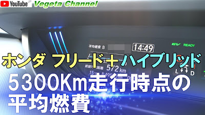  ホンダ フリード＋ハイブリッド 5300Km走行時点の平均燃費