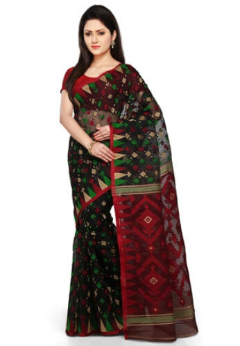 Bengal Jamdani Cotton Silk Saree