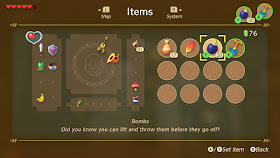 screenshot of the inventory menu
