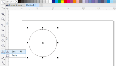 cara membuat tulisan di corel draw