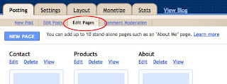 Edit Blogger Pages