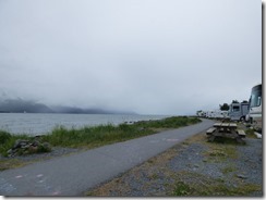 Seward Waterfront Park on a rainy, cloudy, icky day