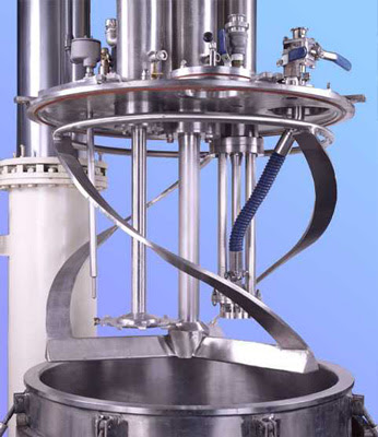 Trial Run of LH-100 tilting vacuum emulsifying equipment with top Homogenizer