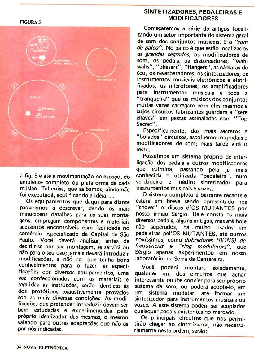 NOVA ELETRÔNICA n.1 fevereiro 1977   ÁUDIO e SONS DIFERENTES NOS CONJUNTOS MUSICAIS