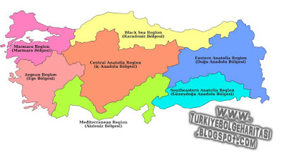 Türkiye Bölge Haritası Şehir