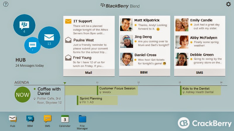 BlackBerry Blend BBM for pc