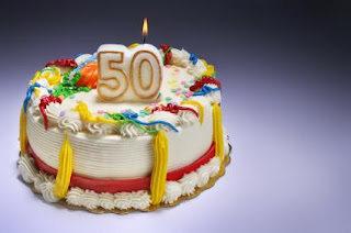 Beautiful 50th Birthday Cake