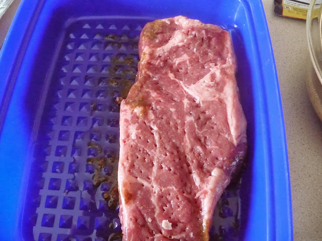 making steaks at home for half the cost of one steak meal at a restaurant,