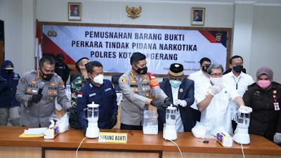 Polresta Tangerang Musnahkan 4 Kg Narkotika Jenis Sabu