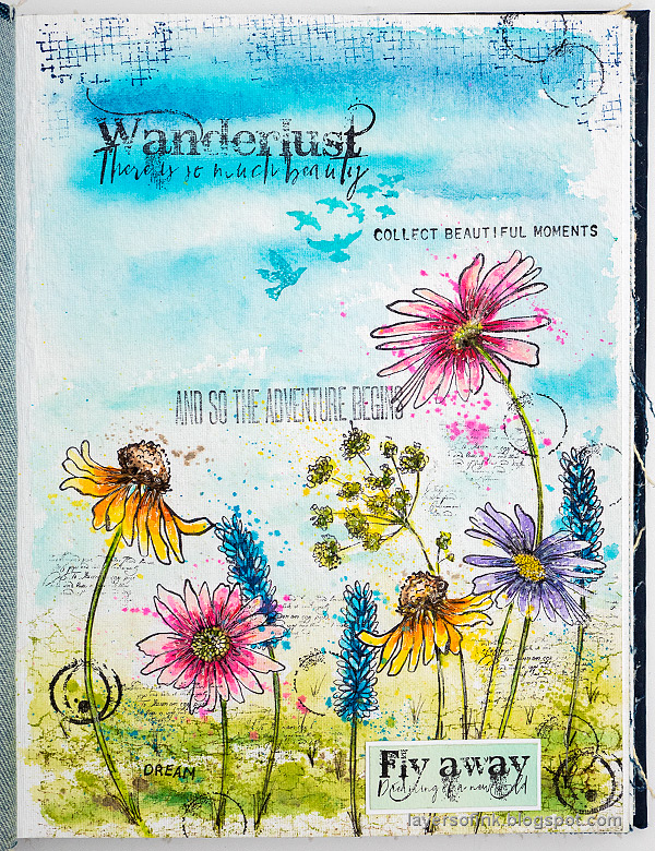Layers of ink - Wanderlust Watercolor Florals Tutorial by Anna-Karin Evaldsson.