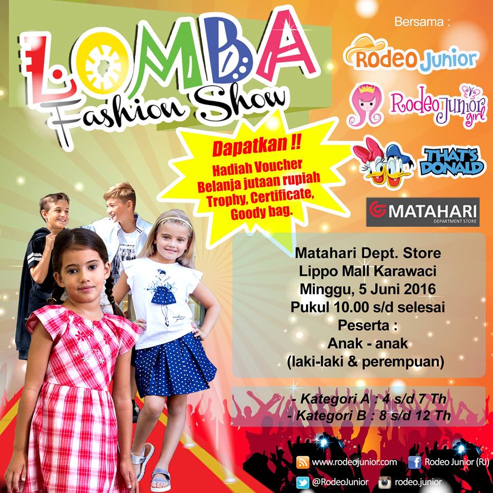 Lomba Fashion  Show Anak  Karawaci Tangerang Bulan Juni 