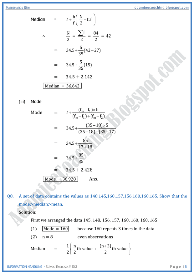 information-handling-exercise-10-3-mathematics-10th