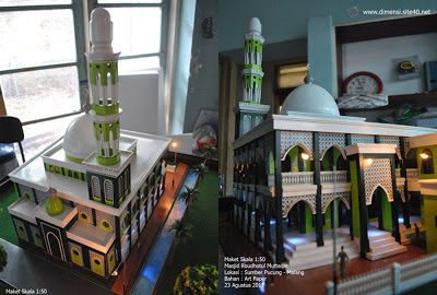 Maket miniatur masjid 1:50