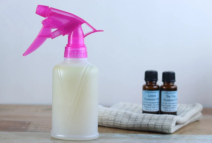 How to make an all purpose cleaner diy.  This natural cleaning recipe is great for counters and for spot cleaning.  I use this as a diy kitchen cleaner.  It uses natural essential oils to kill germs.  Make your own diy natural cleaning products to save money.  This diy all purpose cleaner can be used all over hte home.  All natural cleaning for your family  Use this natural cleaning recipe. #diycleaner #cleaner #diy #cleaning #natural #essentialoils #teatreeoil
