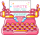 pixel art - máquina de escrever