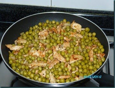 guisantes con tacos de pavo en adobo4 copia