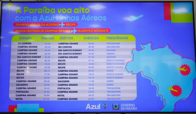 João Azevêdo detalha voos da Azul e destaca conquista coletiva da população de Campina Grande