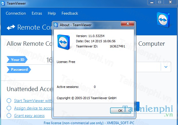 Tải teamviewer 11 phần mềm điểu khiển máy tính từ xa