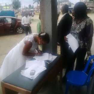 Bride abandons wedding for  NYSC head count today (photos)