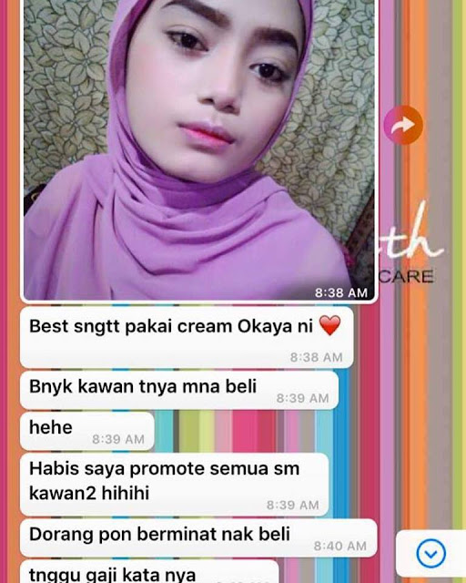 Testimoni Okaya Cream To Powder