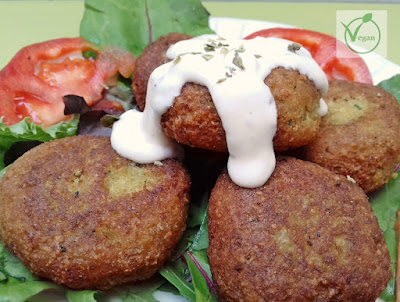 Falafel de garbanzos. Receta vegana.