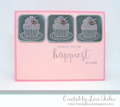 Chalkboard Cupcake card-designed by Lori Tecler/Inking Aloud-stamps from Avery Elle