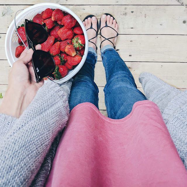 fresh strawberries and raybans